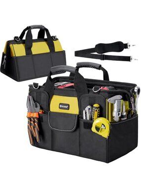 Heavy Duty Tool Bag with Multi-Pockets, Portable Tool Box Organizer Storage Bag
